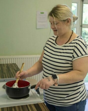 Hannah cooking